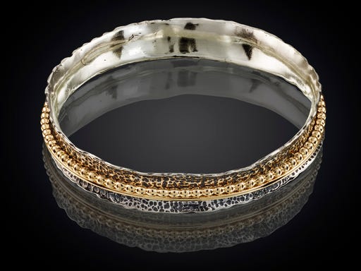 Armband Zilver - Goud - Oxi uit de Touch of Gold collectie van Jeh op Sieraden in Stijl