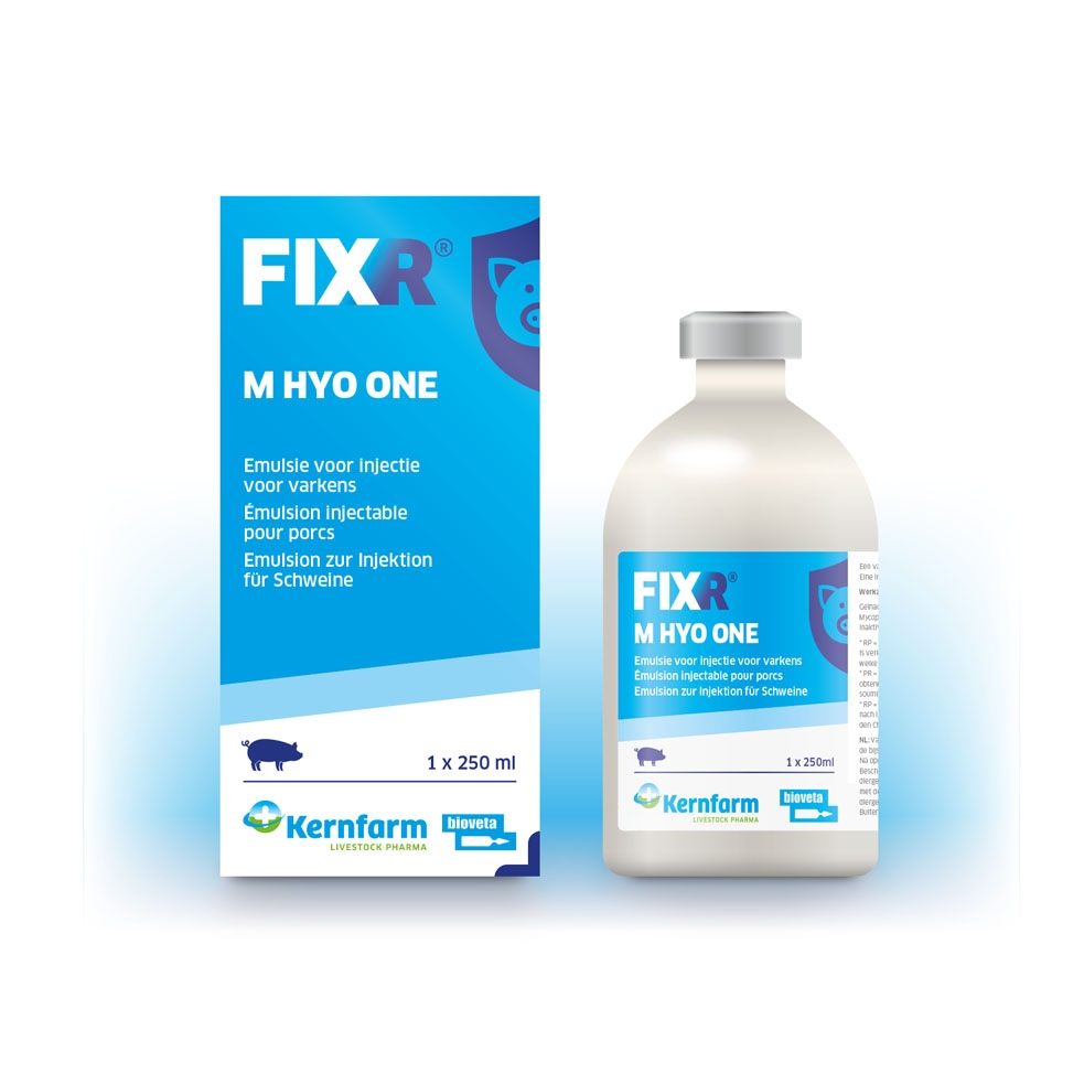 FIXR M HYO ONE, Mycoplasma hyopneumoniae, enzoötische pneumonie, varkens