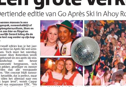 Barpersoneel van Go Apres Ski in de Metro krant!