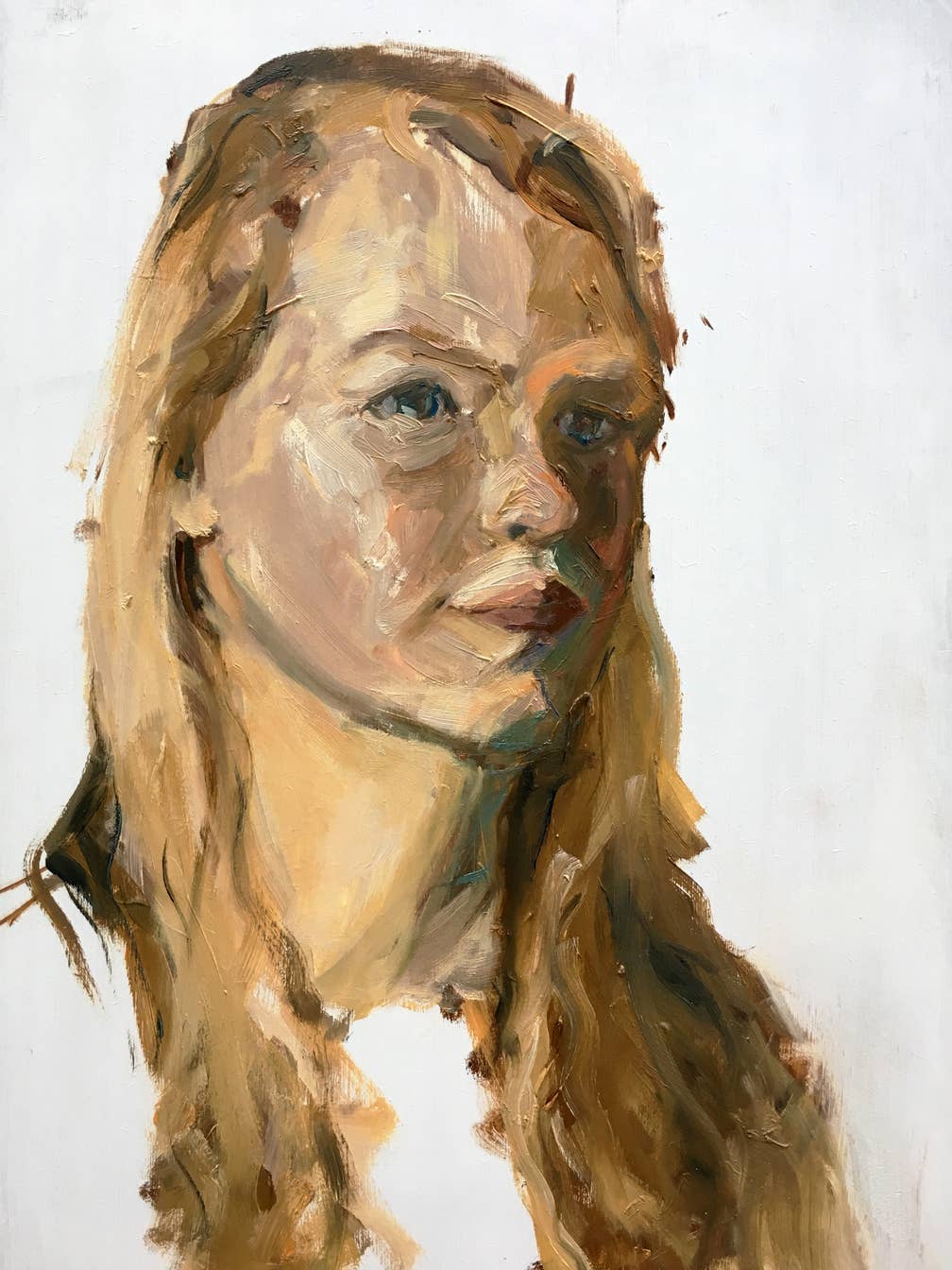 2019 |studie naar model van jonge vrouw | 30 x 40 cm | olieverf
